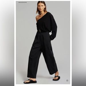 The Frankie Shop Mia Belted Trouser - Black